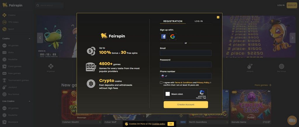 FairSpin Casino site 2026